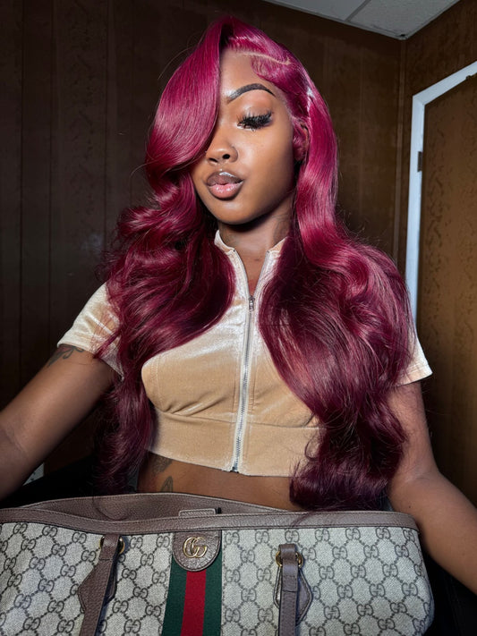 Baddie Burgundy Wigs